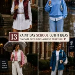 13 Rainy Day School Outfit Ideas for Chilly Days That Still Look Put Together