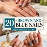 20 Brown and Blue Nails That Make This Color Combo Stand Out