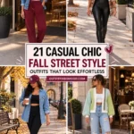 21 Casual Chic Fall Street Style Outfits That Look Effortless